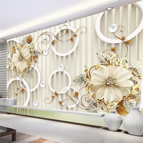 Beibehang Custom 3D Photo murals Wallpapers for Living Room bedroom wallpaper Mural Diamond flower wall paper Home Decoration
