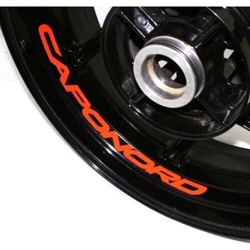 8X high quality motorcycle wheel "CAPONORD "sticker decals waterproof Reflective stickers rim stripes For APRILIA CAPONORD