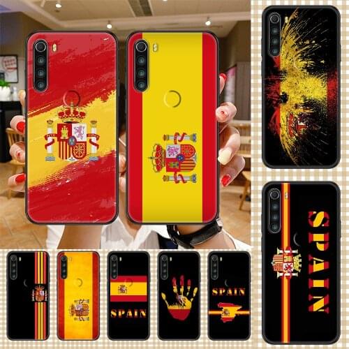 Spain Coat of Arms Flag Phone case For Xiaomi Redmi Note 7 7A 8 8T 9 9A 9S 10 K30 Pro Ultra black fashion waterproof silicone