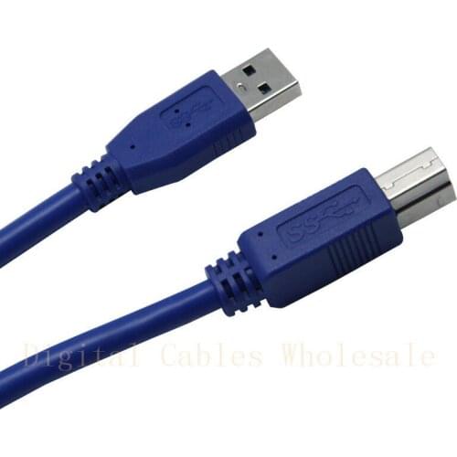 DHL 100Pcs 30CM 1FT High Quality USB 3.0 A Male AM to USB 3.0 B Type Male BM Extension Printer Wire Cable USB 3.0 Cable