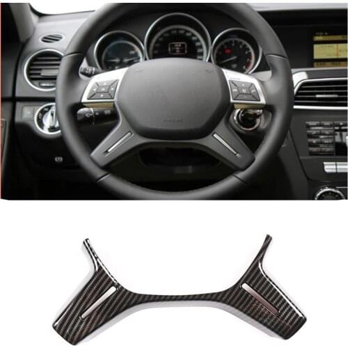 For Mercedes Benz C Class W204 C180 C200 2011-2013 Car Steering Wheel Decoration Trim E ML GL Class W212 X166 W166