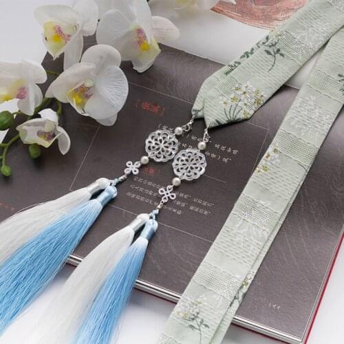 Ancient Style Han Chinese Clothing Tassel Hair Band Ancient Costume Bandeau Streamers Head Rope Headdress Hanging Ornaments