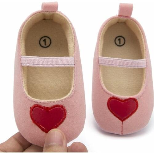 Baby Girl Breathable Heart Pattern Anti-Slip Shoes Casual Sneakers Toddler Soft Soled First Walkers
