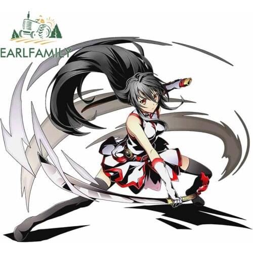 EARLFAMILY 13cm x 10.5cm for Akame Ga KILL Akame Vinyl Personality Car Stickers Refrigerator Surfboard Creative VAN SUV Decal