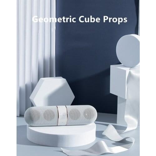 Geometry Photo Props Cube Ornaments Jewelry Shooting Props Morandi Color Geometric Decoration Background Photography Studio
