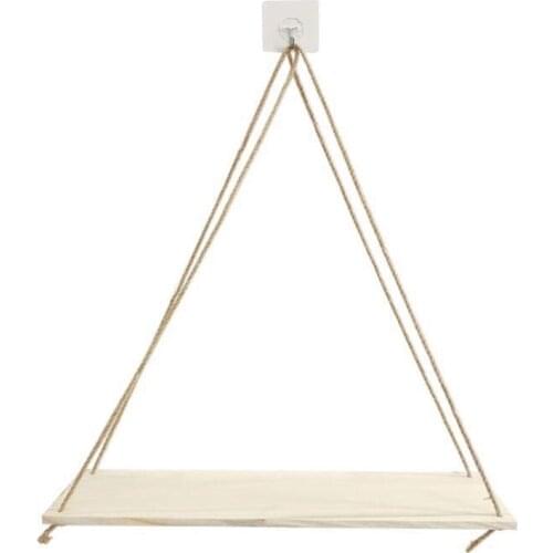 Hot Sale Wall Decoration Hanging Rope Storage Rack Flower Pot Storage Rack Wall Hanging Plank Hanging Ornaments