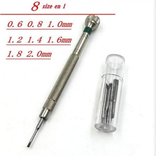 Watch maintenance tool special slotted screwdriver for watch with eight different sizes