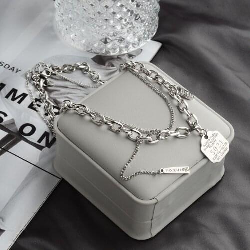 Cool Unisex Titanium Steel New Fashion Jewelry Multi-layered Letters Choker Necklace Nice Gift Women Not Fade Drop Shipping