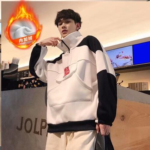 Hot 2020 Women Hoodies Long Sleeve BF style Casual Loose Color matching clothes Sweatshirt Pullover Tops Coat Plus Size