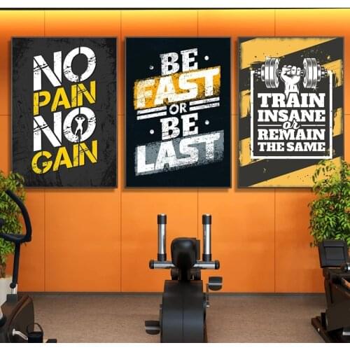 Motivational Phrase Inspiring Words Poster for Fitness Canvas Painting Print Don't Give Up Picture Muscle for Gym Wall Decor