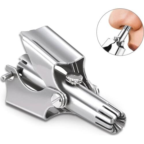 Nose Hair Trimmer for Men Stainless Steel Manual Trimmer for Nose Vibrissa Razor Shaver Washable Nose Ear Hair Trimmer New