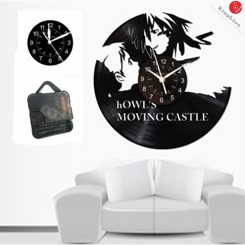 New Miyazaki vinyl record wall clock living room creative clock simple modern personality atmosphere family decoration