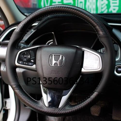 Suitable for Honda CR-V Civic Vrzel Accord Jade City Fit Avancier Envix Greiz Brerze hand-stitched leather steering wheel cover