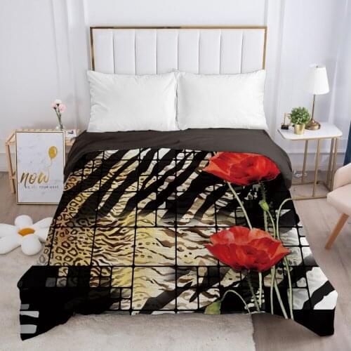 Duvet cover Quilt/Blanket/Comfortable Case Luxury Bedding 140x200 150x200 240x220 240x260 for Home 3D Print Flowers RED