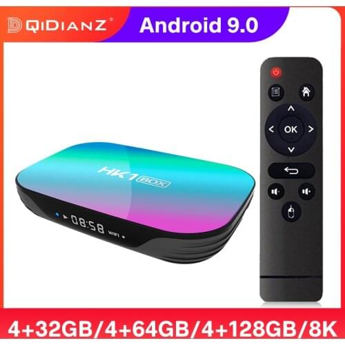 Smart TV Box Android 9 9.0 4K 1080P HK1 Box amlogic S905X3 Dual WiFi 1000m 4GB RAM 32GB 64GB ROM HK1BOX Set Top Box
