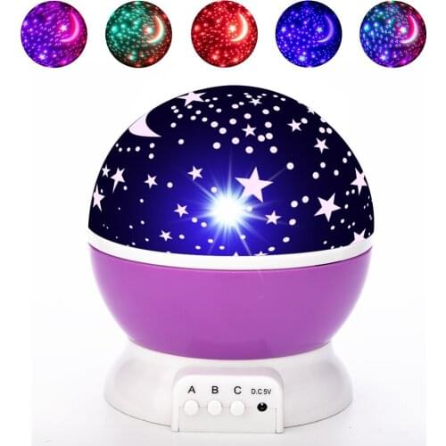 Star projector moon Lamp starry Night Light LED star light lampara luna USB Bedroom Party desk LEDS light for child colorful