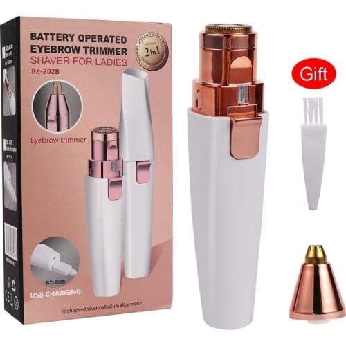 Professional USB Eyebrow Trimmer Women Depilator Mini Eye Brow Shape Shaver New Design Portable Facial Hair Remover Eyebrow Tool