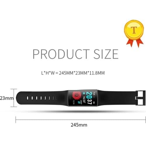 Smart band Multi-color straps heart rate monitor 1.14 Inch Smart Bracelet Fitness Tracker smart bracelet wristband PK mi band 3