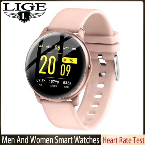 2020 New Color screen women sport smart watch Men women Fitness tracker For iPhone Heart rate blood pressure function smartwatch