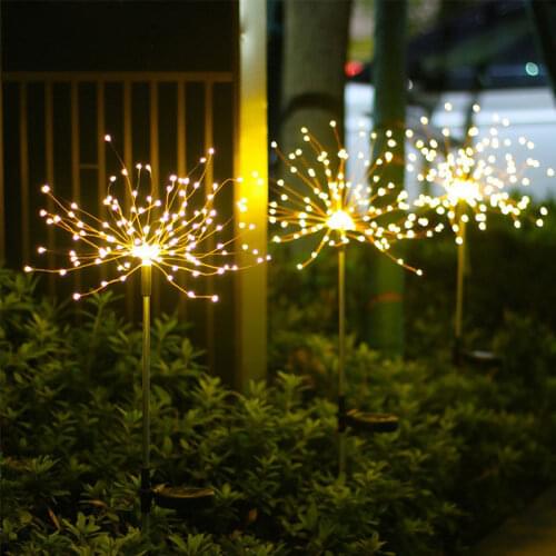 90/120/150 Led Solar Garden Firework Lights Waterproof Flash Fairy Light Home Garden Christmas Decoration Outdoors Lawn Lamp