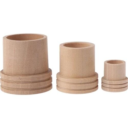 3pcs Moxibustion Device Massage Box Smokeless Acupuncture Artemisia Wooden Moxa Extinguisher Roller Roll Holder Stick