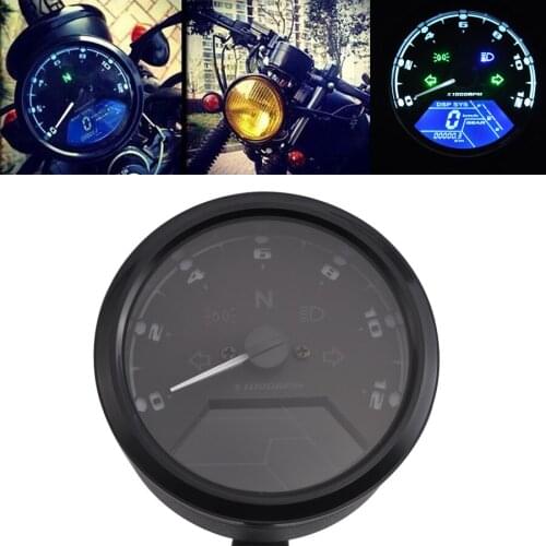 Motorcycle accessories universal black motorcycle digital LCD screen speedometer tachometer odometer multi-function instrument