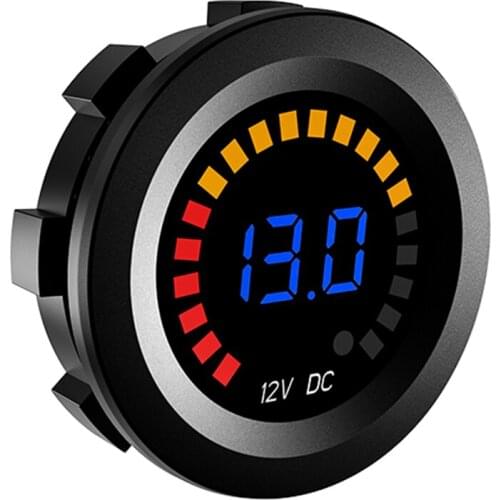 Waterproof Voltmeter Voltage meter Replacement Van Battery Gauge Black