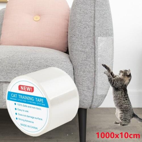 Hot Sale 1000x10cm Cat Scratching Guard Safe Cat Scratch Deterrent Tape Anti-scratch Double Sided Sofa Protector For Carpet Sofa