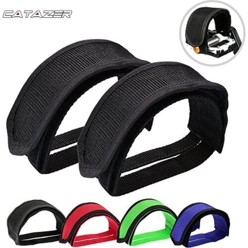 1pair Nylon Bicycle Pedal Straps Toe Clip Foot Strap Belt Adhesivel Bicycle Parts Bike Pedal Tape Fixed Gear Bike Cycling Cover