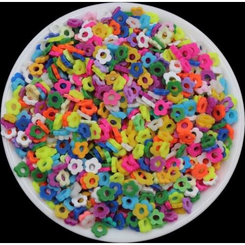 100g/lot Hollow Circle Polymer Soft Clay Hollow Flower Slices Sprinkles for Arts Decoration Diy Crafts Filler Accessories