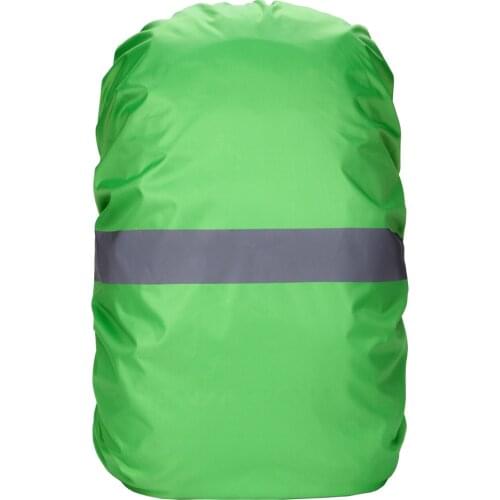 20-100L Waterproof Sports Backpack Cover Bag Rain Cover with Reflective Strip Cycling Camping Hiking Mountaineering Case Green