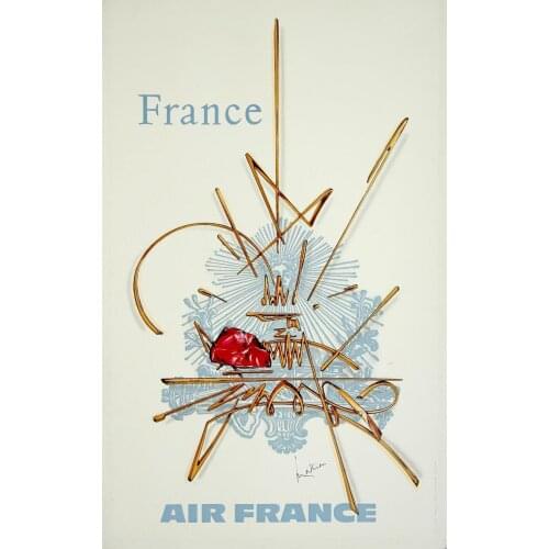 400X300MM Air-France-France-Georges-Mathieu-1968 jumbo fridge magnet SFM-085