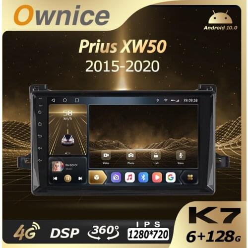 6G+128G Ownice Android 10.0 Car Multimedia Radio for Toyota Prius XW50 2015 - 2020 2 Din GPS Navi Audio Head unit 4G LTE 360