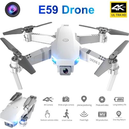 RC Profesyonel Drone Quadcopter Fixed Height Folding E59 Four-Axis UAV with 4K Camera Aerial Remote Control Aircraft Global Toy