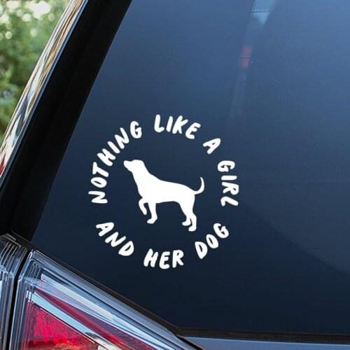 Black/Sliver Cute Dog Vinyl Stickers Car Decal Window Art Bumper Car Accessories Decor Unique Waterproof S449