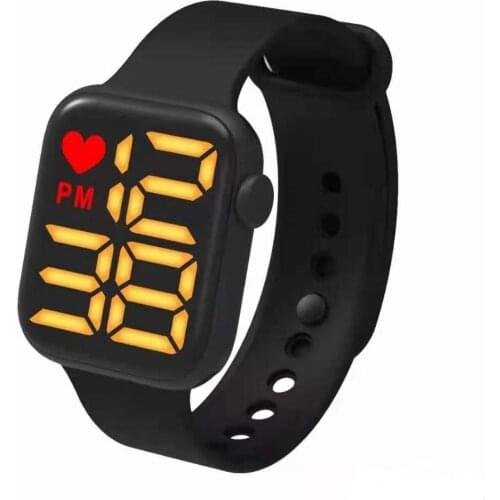 Touch LED electronic watch big digital fashion simple square touch swimming waterproof bracelet watch student