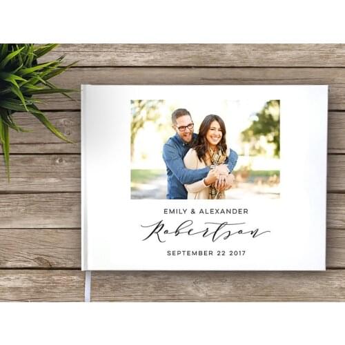 Photo Guest Book, Wedding Guest Book With Photo, Custom Guest Book, Wedding Journal, Modern Guest Book, Photo Wedding Guest Book