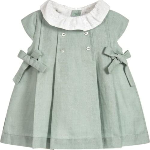 Spanish vintage Summer Baby Girls Dresses Kids Princess Birthday Party Dress for Girls Cotton Bow