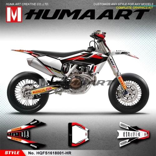 HUMAART Custom Sticker Kit Vinyl Graphics for Husqvarna FS450 TE FE TC FC TX FX 125 150 250 300 350 450 501 2016 2017 2018 2019