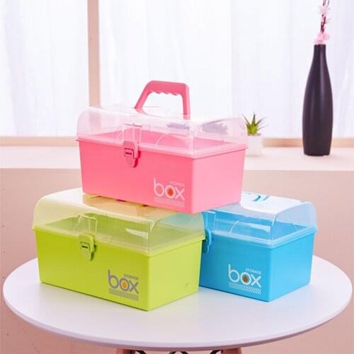 Nail Polish Lipstick Storage Box Cosmetic Makeup Holder Double-Layer Manicure Organizer Stand Tools Container Home Accessories