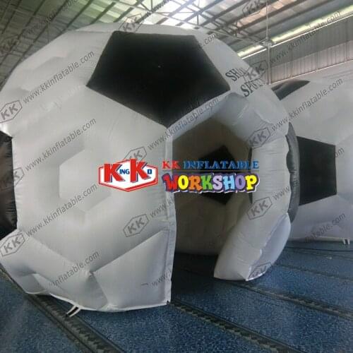 Creative design of football shape inflatable dome tent