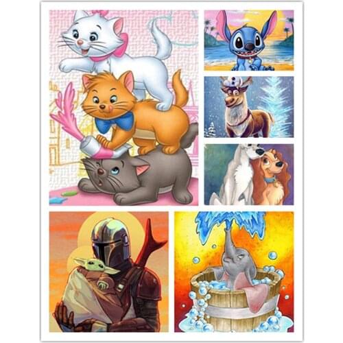 Disney Square/Round Diy 5d Star Baby Stitch Diamond Painting 3D Diamond Embroidery Mosaic Rhinestone Decorative Painting