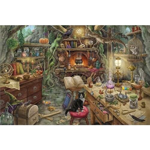 Forest laboratory The wooden puzzle 1000 pieces ersion jigsaw puzzle white card adult childrens educational toys