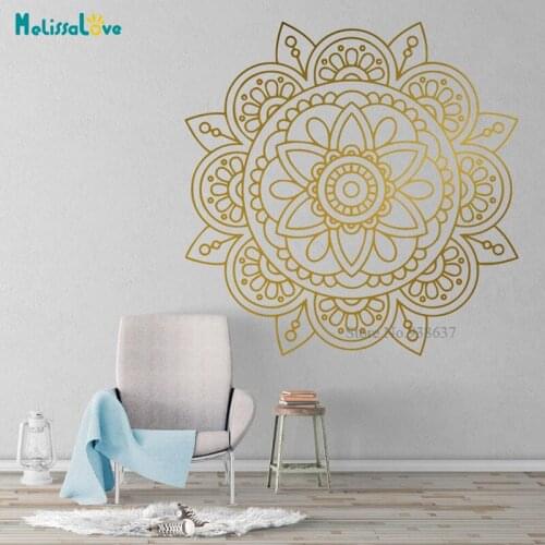 Mandala Wall Vinyl Decal Indian Ornament Religions Home Decoration Mehendi Pattern Murals Housewares Design BD675