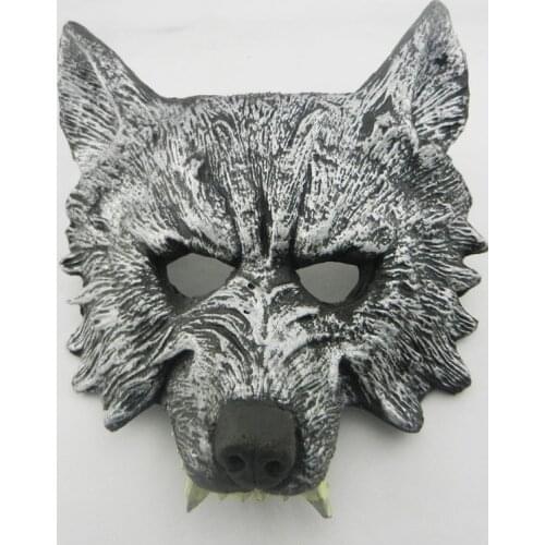 Halloween Party Carnaval Masquerade Cosplay Bar Performances Decorations Wolves Masks Horror Wolf Head Latex Mask
