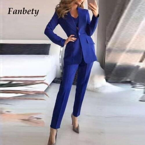 Fashion Elegant Solid Color Suits 2021 Spring Summer Women 3 Piece Set Long Sleeve Blazer + Bra +Pocket Long Pants Lady Outfits