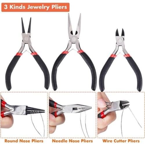Jewelry Making Supplies Set with Jewelry Pliers Wire Cutter Tweezer Scissor Kit
