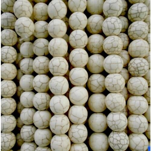 Wholesale 15.5inch/strand White Round Beads 6 8 10 12 14mm Pick Size