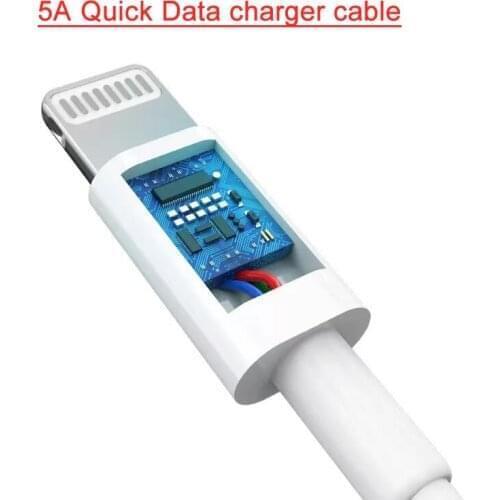 Wholesale Freeshipping full copper core ifphone 5A super fast quick charger data cable with quick charge control chipset for all