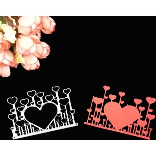 Heart herb grass and heart cutting Dies mold cutting mold scrapbook die metal paper card embossing DIY